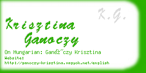 krisztina ganoczy business card